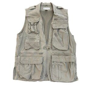 J Crew Fishing Vest Men’s Size Medium Vintage Outdoors Storage Compartments